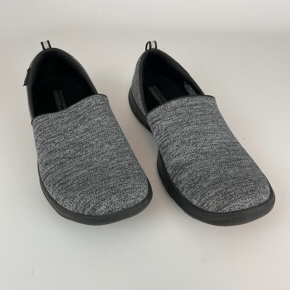Skechers Shoes - Women's Skechers GOwalk Lite - Starlet - Gray/Black - Size 9 US